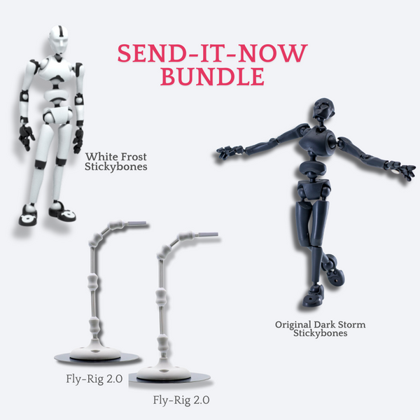 Send-It-Now Bundle | Poseable Magnetic Human Figures by Stickybones