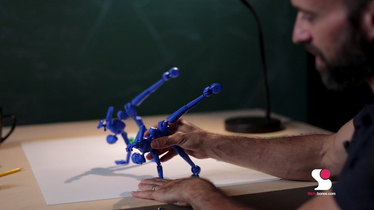 Poseable Magnetic Figures for Drawing and Animation by Stickybones
