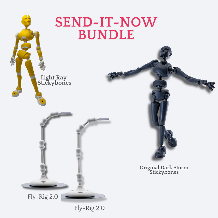 Send-It-Now Bundle | Poseable Magnetic Human Figures by Stickybones Send-It-Now Bundle | Poseable Magnetic Human Figures by Stickybones