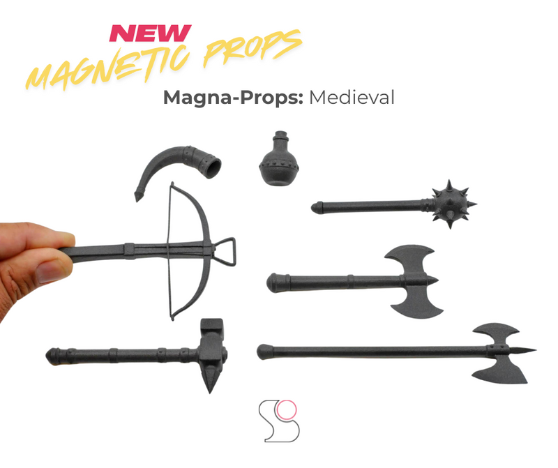 ⚔️  NEW Stickybones Magna-Props: Medieval Packs!