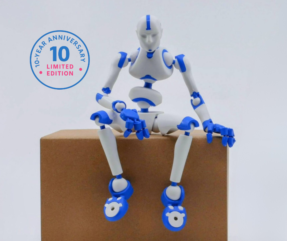 Stickybones 10-Year Anniversary – Spark Blue Frost | Poseable