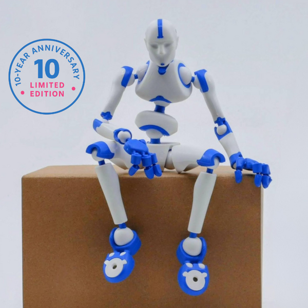 Stickybones 10-Year Anniversary – Spark Blue Frost | Poseable
