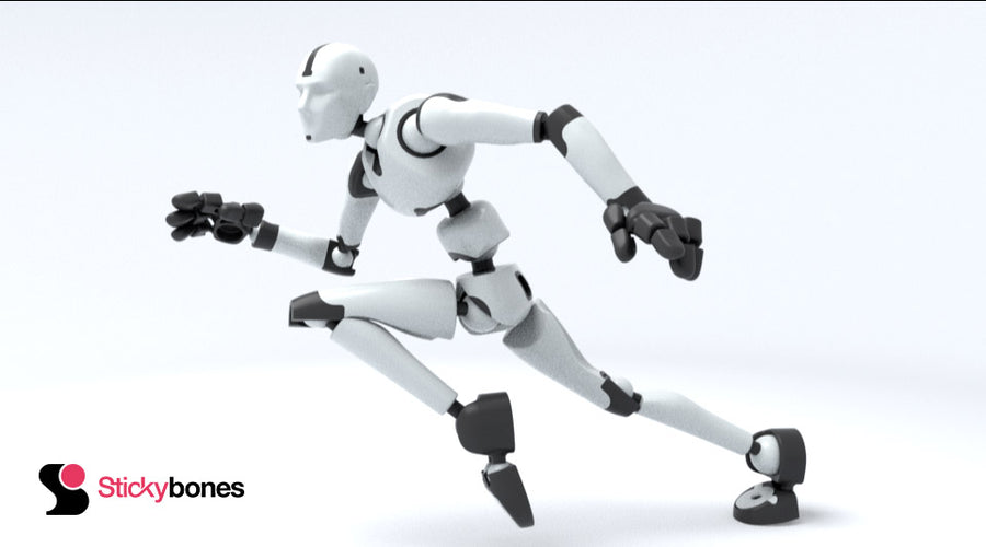 品多く BiCOLOR: White Frost Stickybones | Poseable Magnetic Human その他